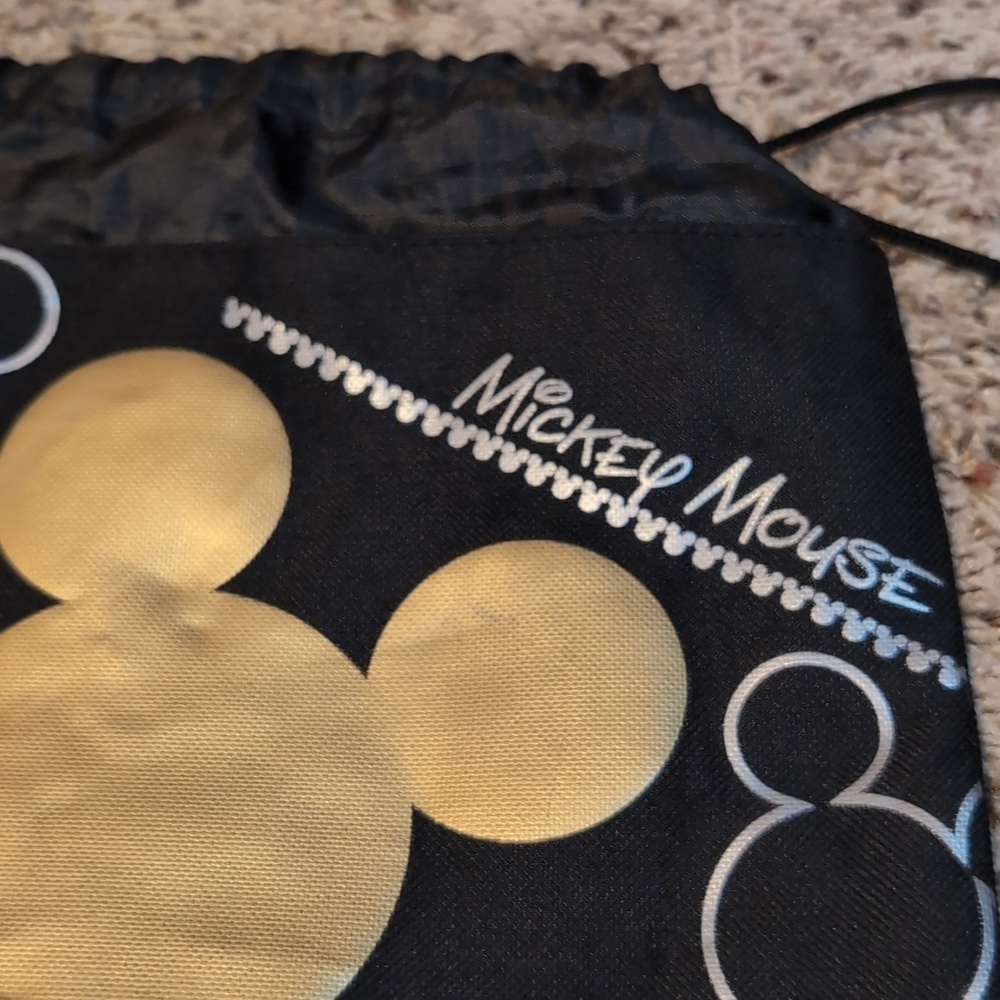 Mickey Mouse Drawstring Mini Backpack String Reusable Disney Bag - Picture 2 of 6